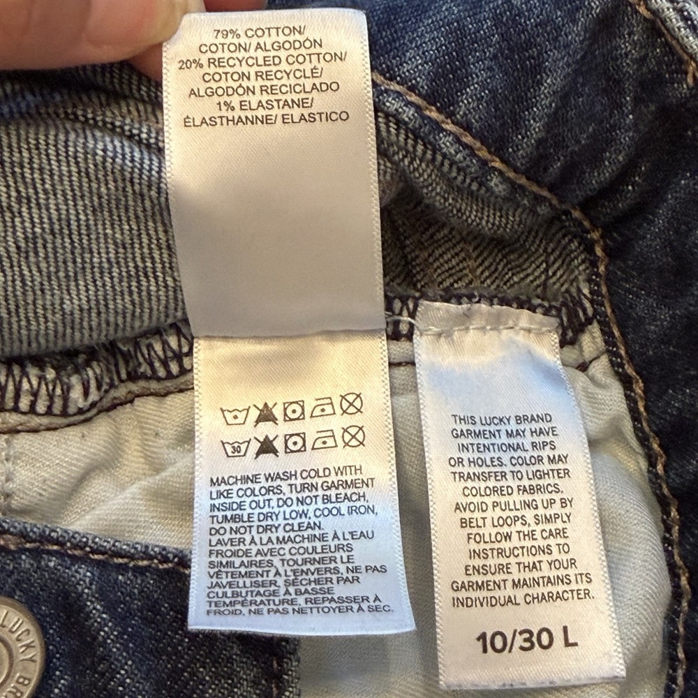 LUCKY BRAND Jeans ZOE High Rise Straight Leg Medium Wash Denim Women's 10/30L - Picture 8 of 16